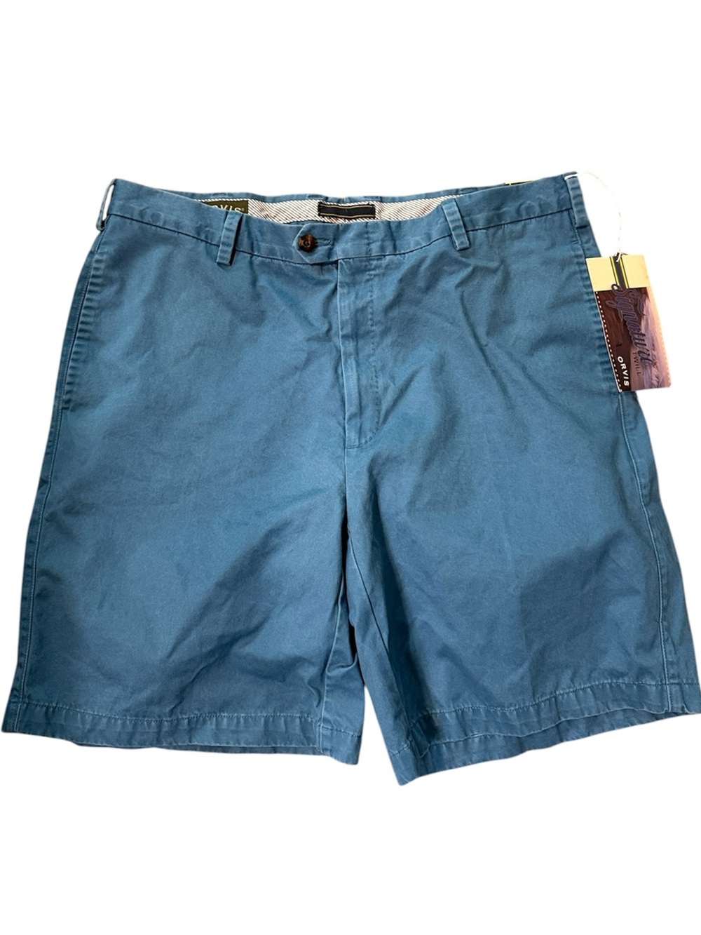 Orvis‎ Men's Signature Twill Blue Shorts Pima Cotton Chino Size 38 Casual NWT